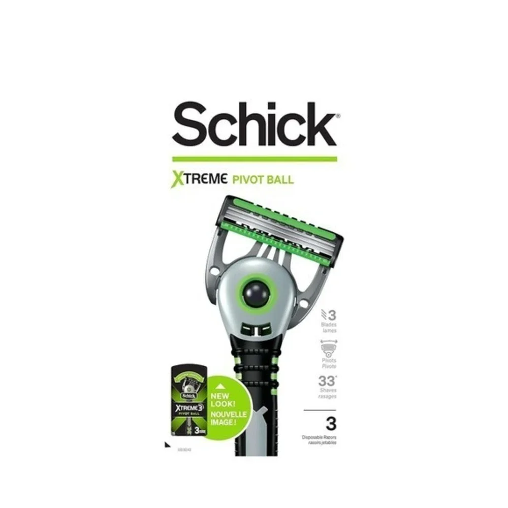Schick Xtreme Pivot Ball Men's Disposable Razor 5 Packs With 3 Disposable Razors